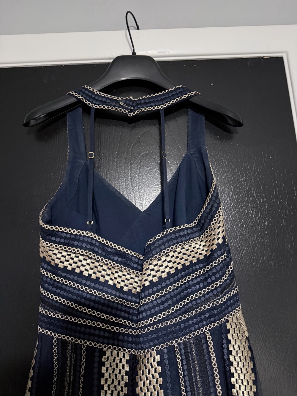 BCBGMaxazria Metallic Hankerchief Dress - Picture 6 of 8